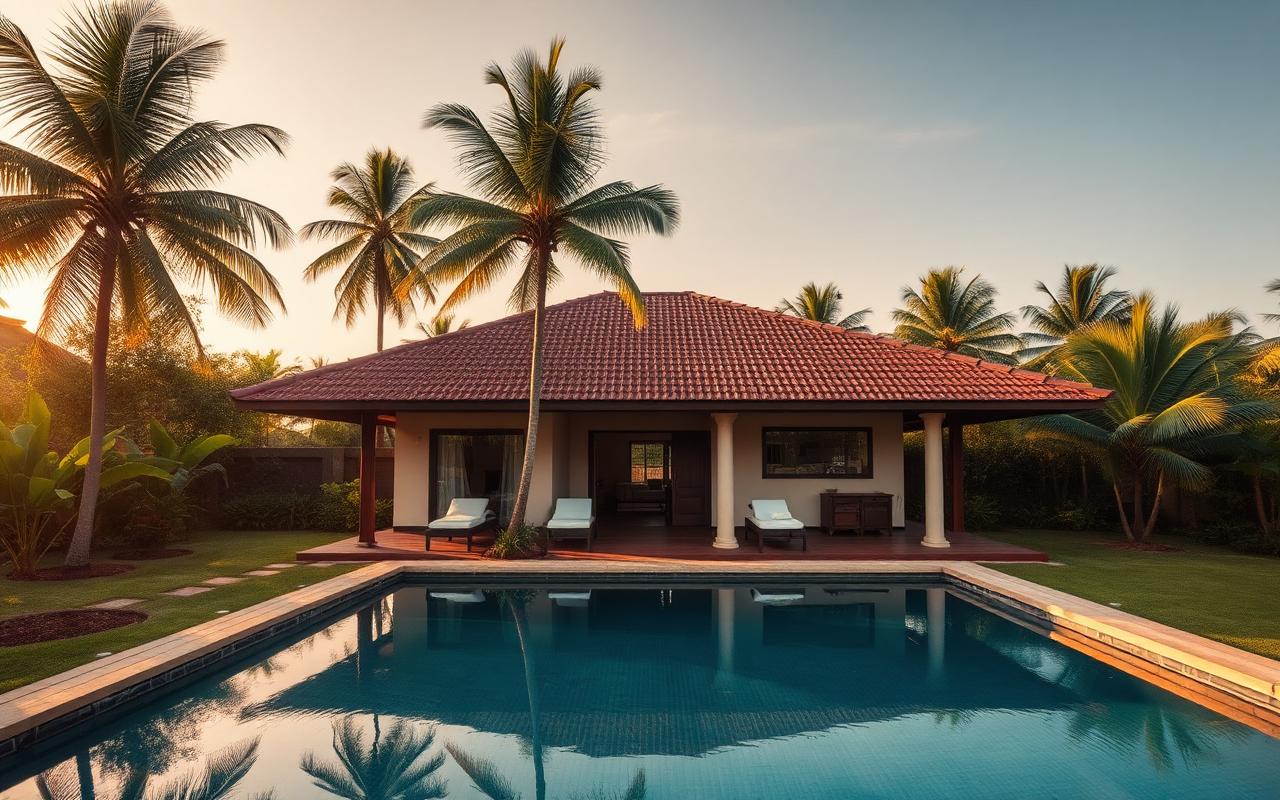 Small private villa reference in the Ambalangoda area Sri Lanka with garden and pool